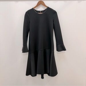 Scuba style vintage black dress